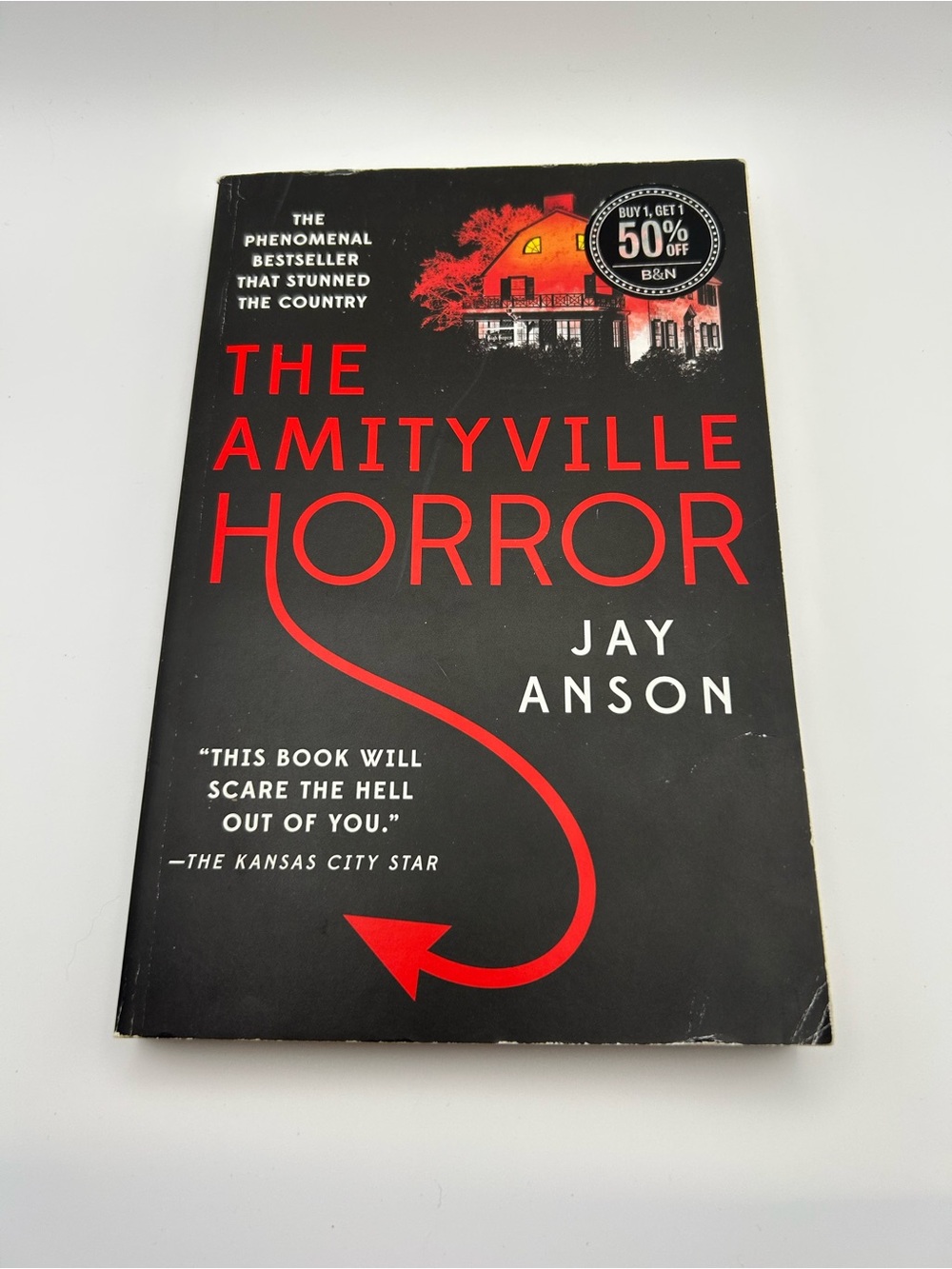 The Amityville Horror by Jay Anson - Black & Red Paperback